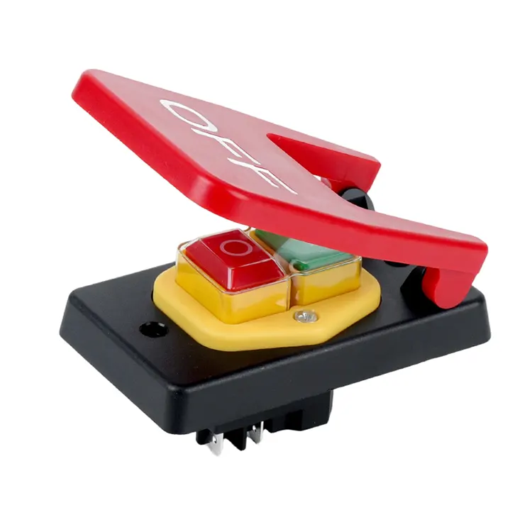 16A grote rode UIT-paneel elektromagnetische drukknop