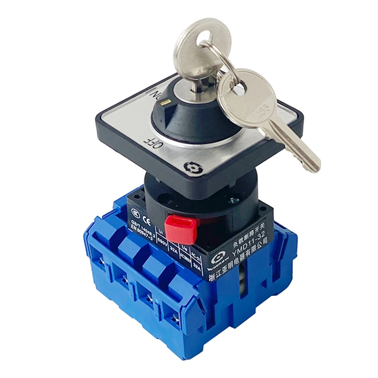 25A Sleutelrotatie Bedieningspaneel Schroefmontage Isolatieschakelaar