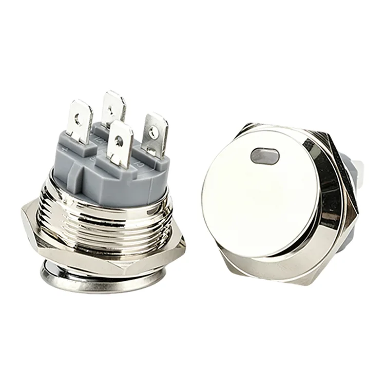 4-pins 22 mm ronde metalen tuimelschakelaar