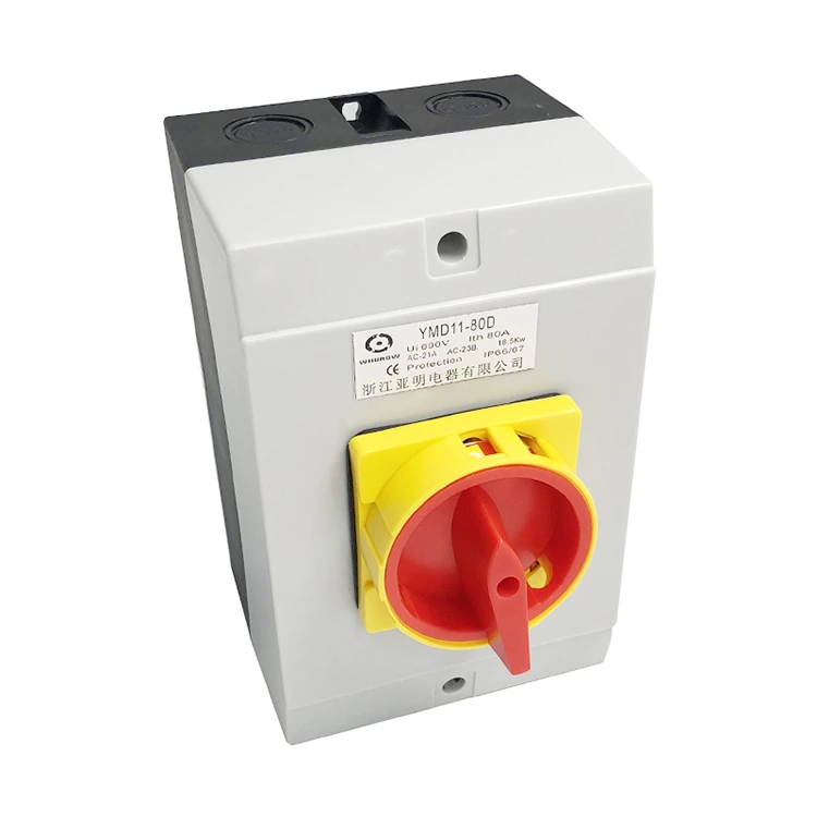 80A isolatieschakelaar met zwarte onderkast