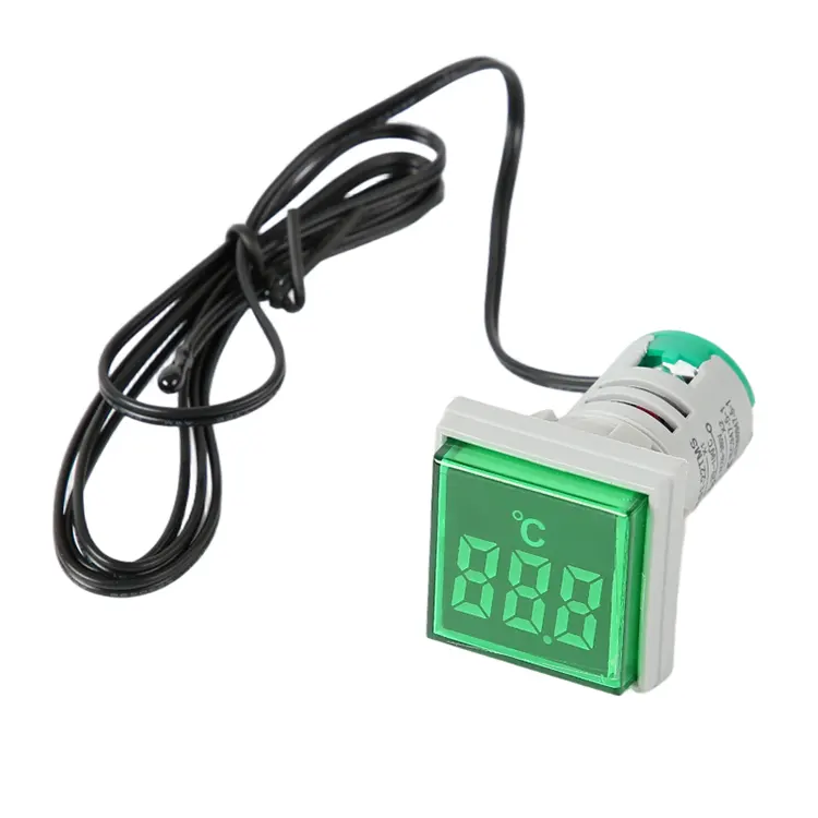 Digitale AC-thermometer, rond indicatielampje met enkel display